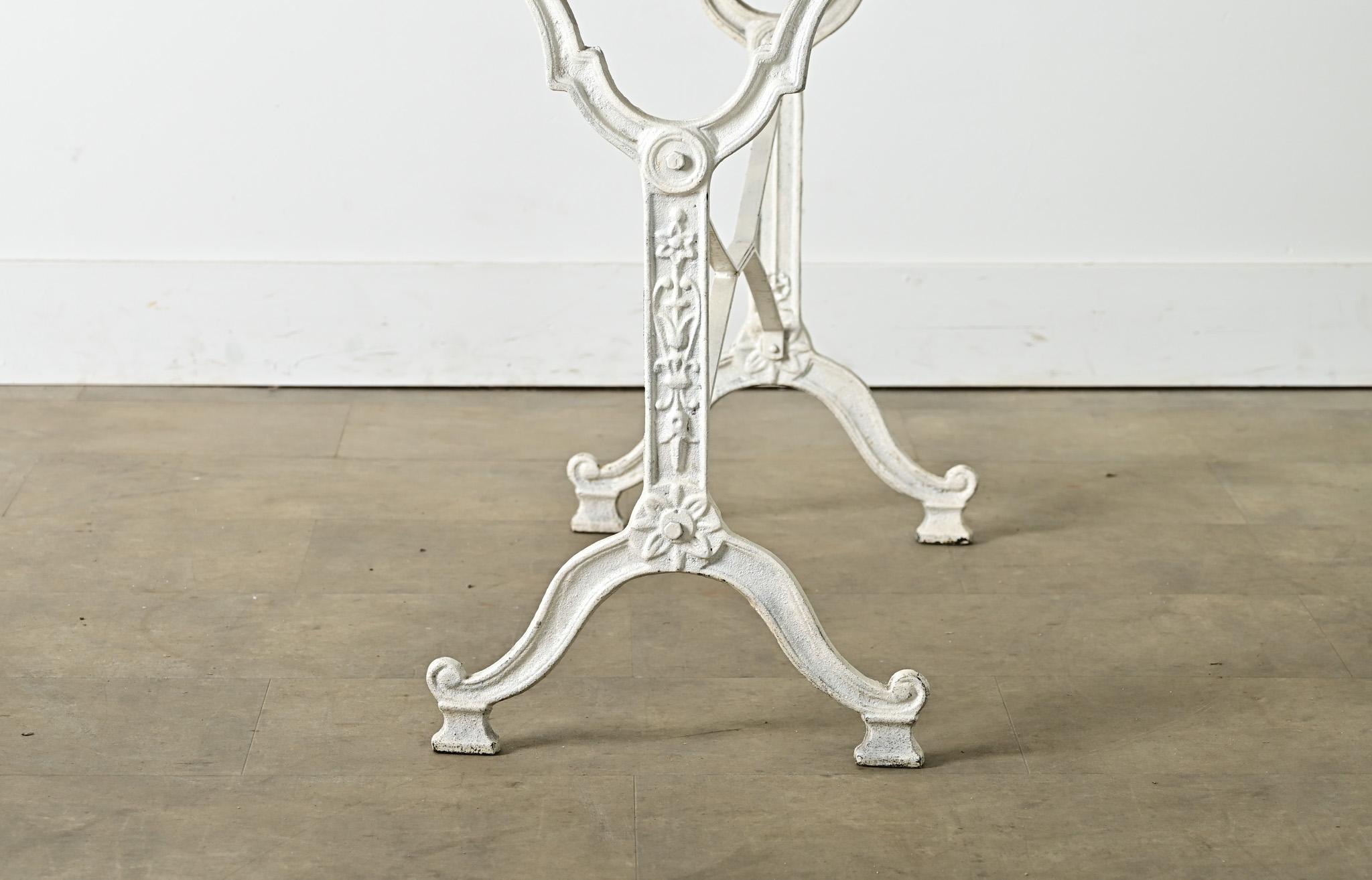 French 19th Century Cast Iron and Marble Bistro Table For Sale 9