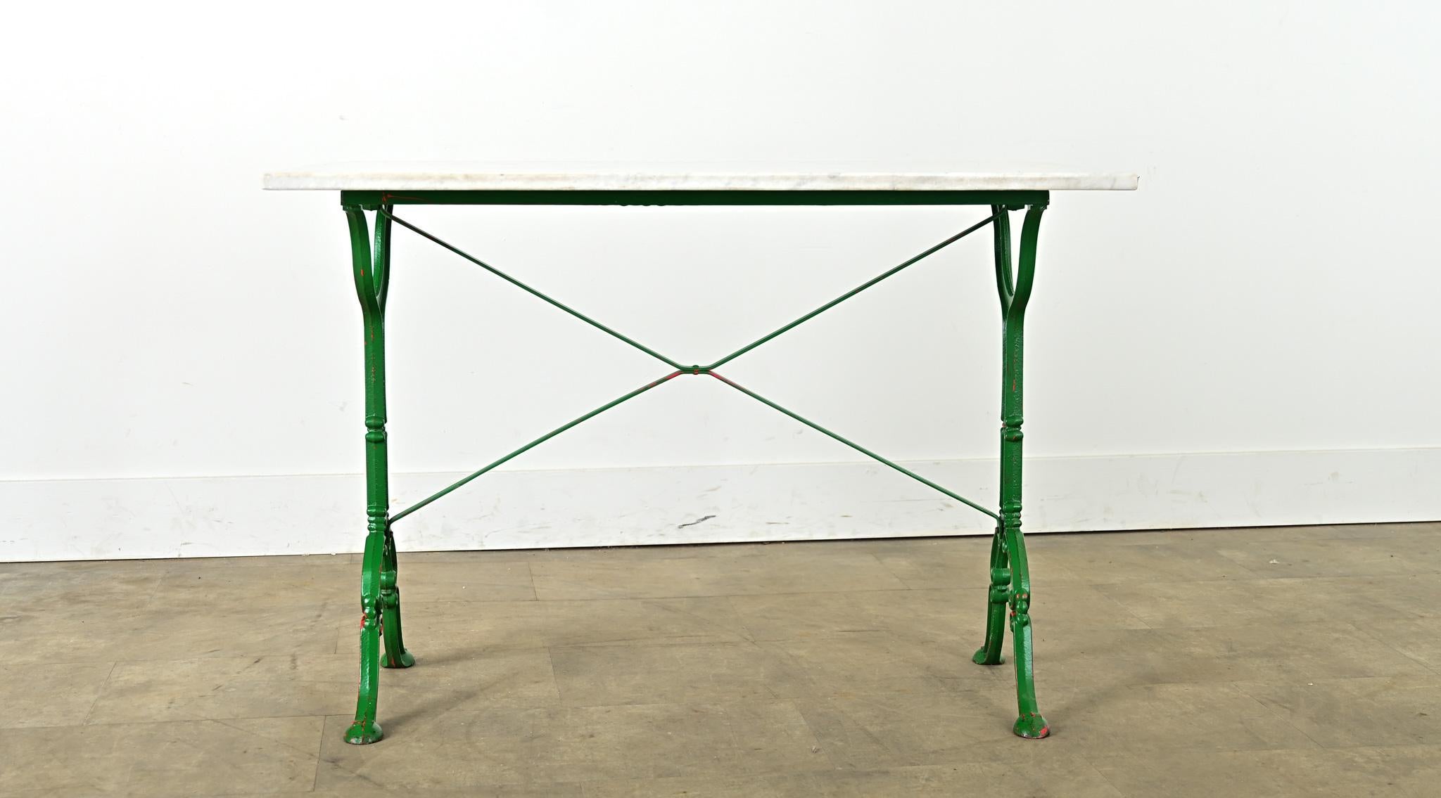 French 19th Century Cast Iron and Marble Bistro Table For Sale 11