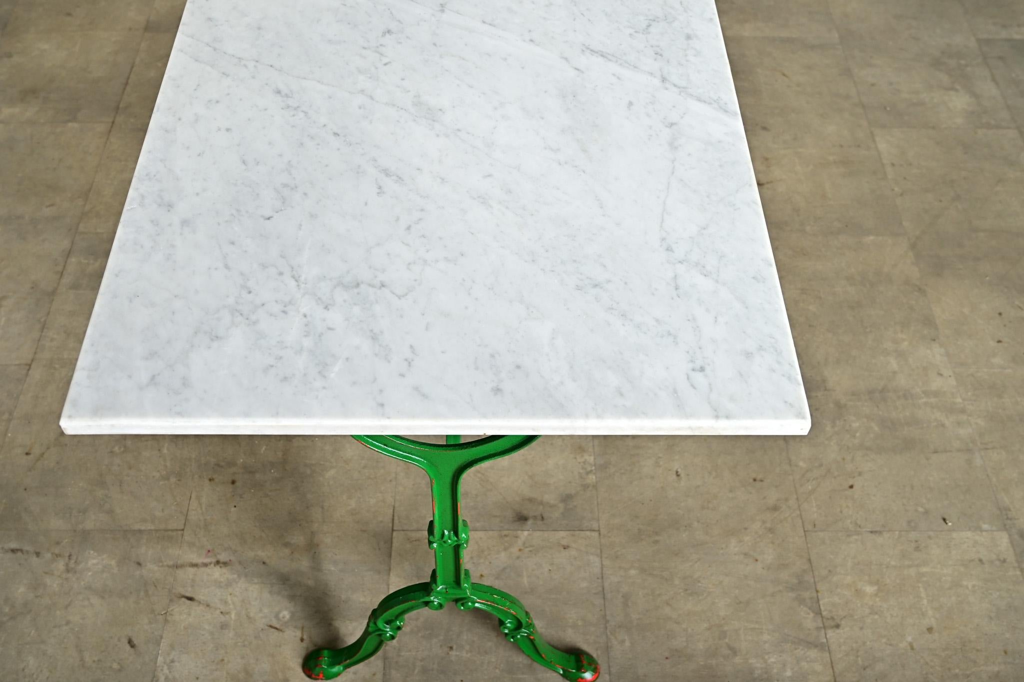 French 19th Century Cast Iron and Marble Bistro Table For Sale 2