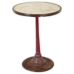 French 19th Century Cast Iron and Marble Table