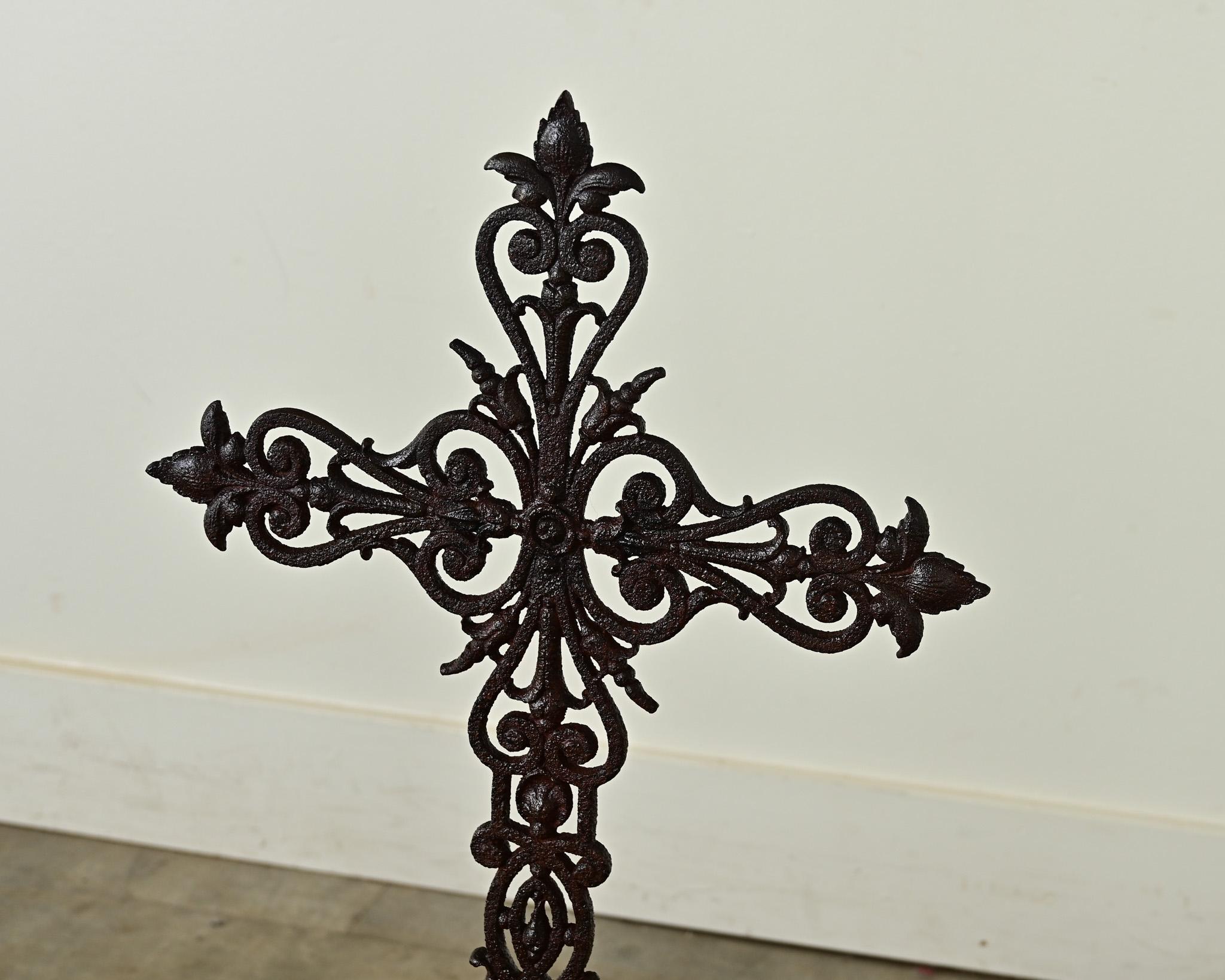 French 19th Century Cast Iron Cross 2