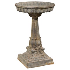 French 19th Century Cast Iron Fountain with Foliage and Floral Motifs