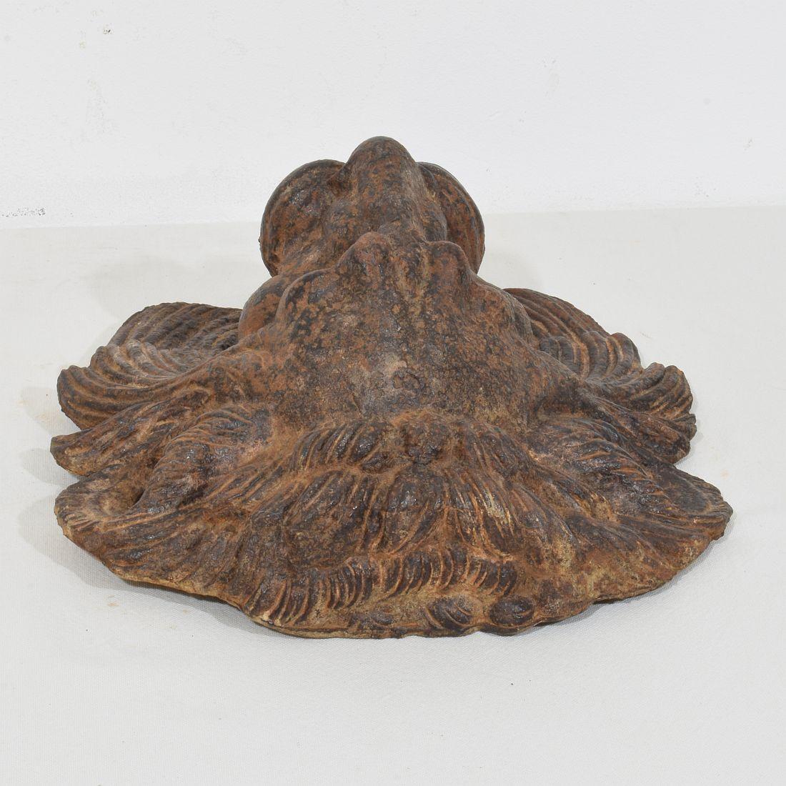 French, 19th Century Cast Iron Lion Fountain Head 6