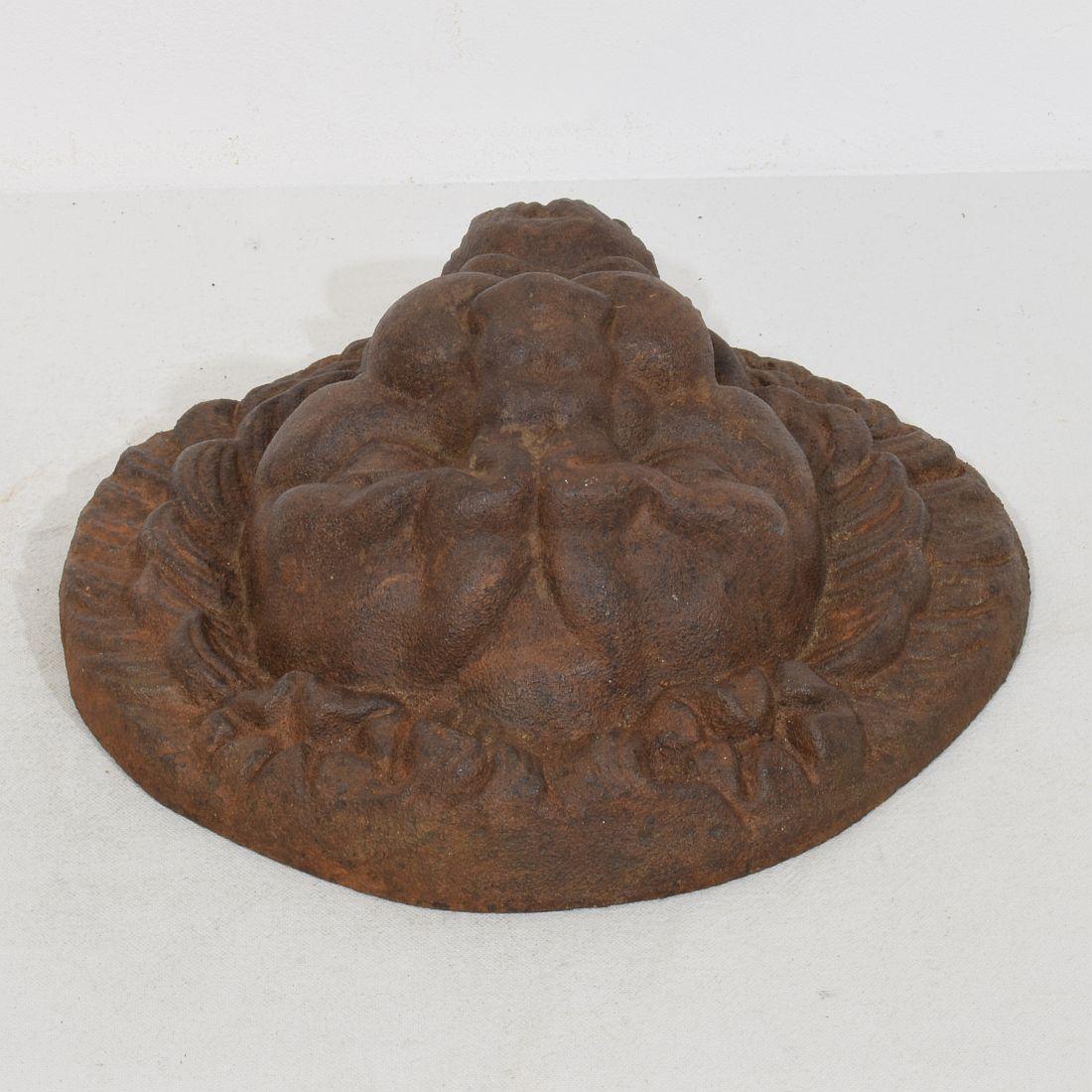 French, 19th Century Cast Iron Lion Fountain Head For Sale 7