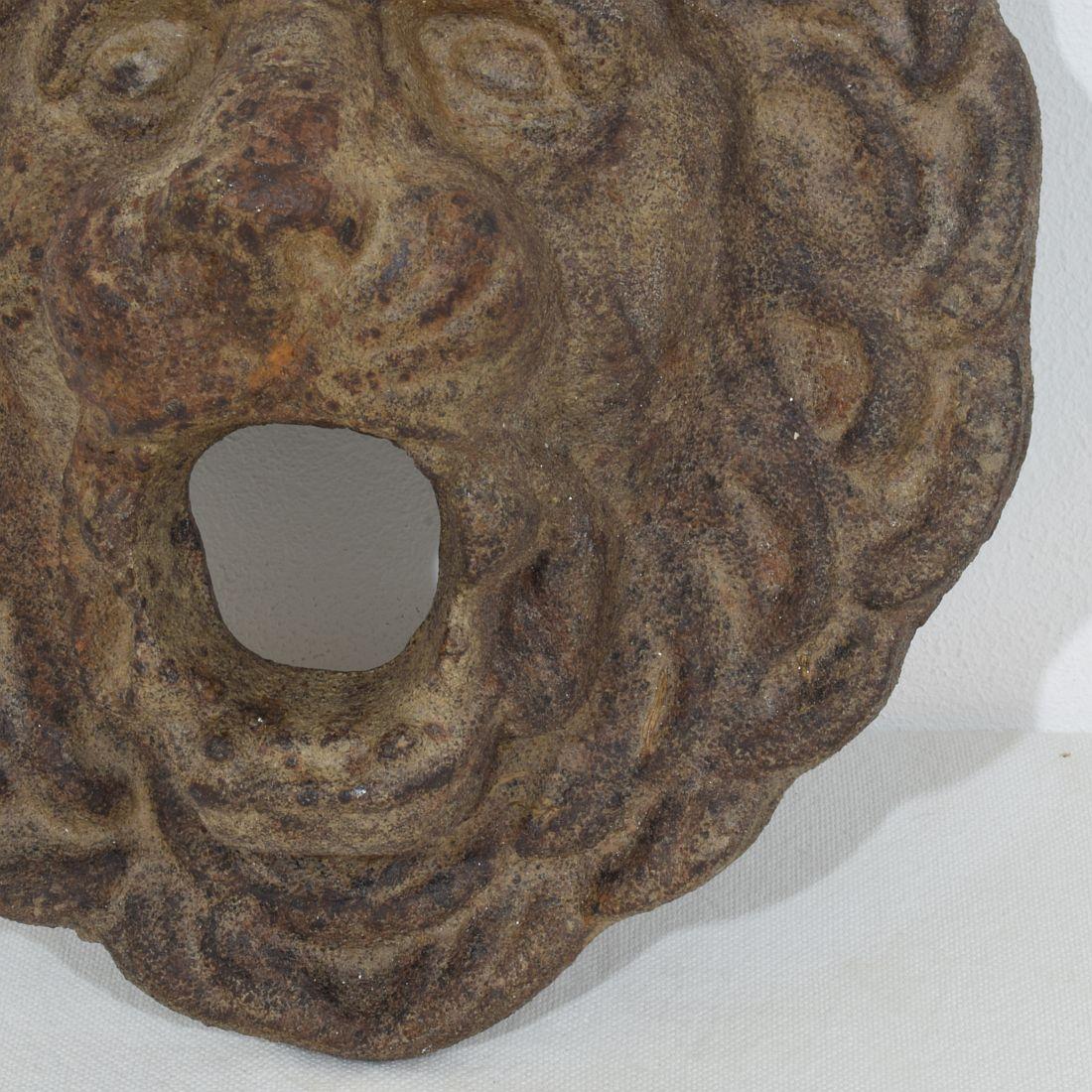 XIXe siècle Tête de fontaine Lion en fonte, France, 19e siècle en vente