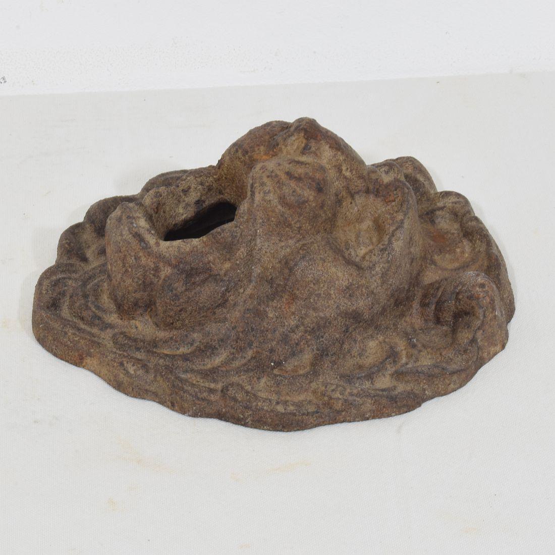 Tête de fontaine Lion en fonte, France, 19e siècle en vente 1