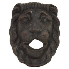 French, 19th Century Cast Iron Lion Fountain Head