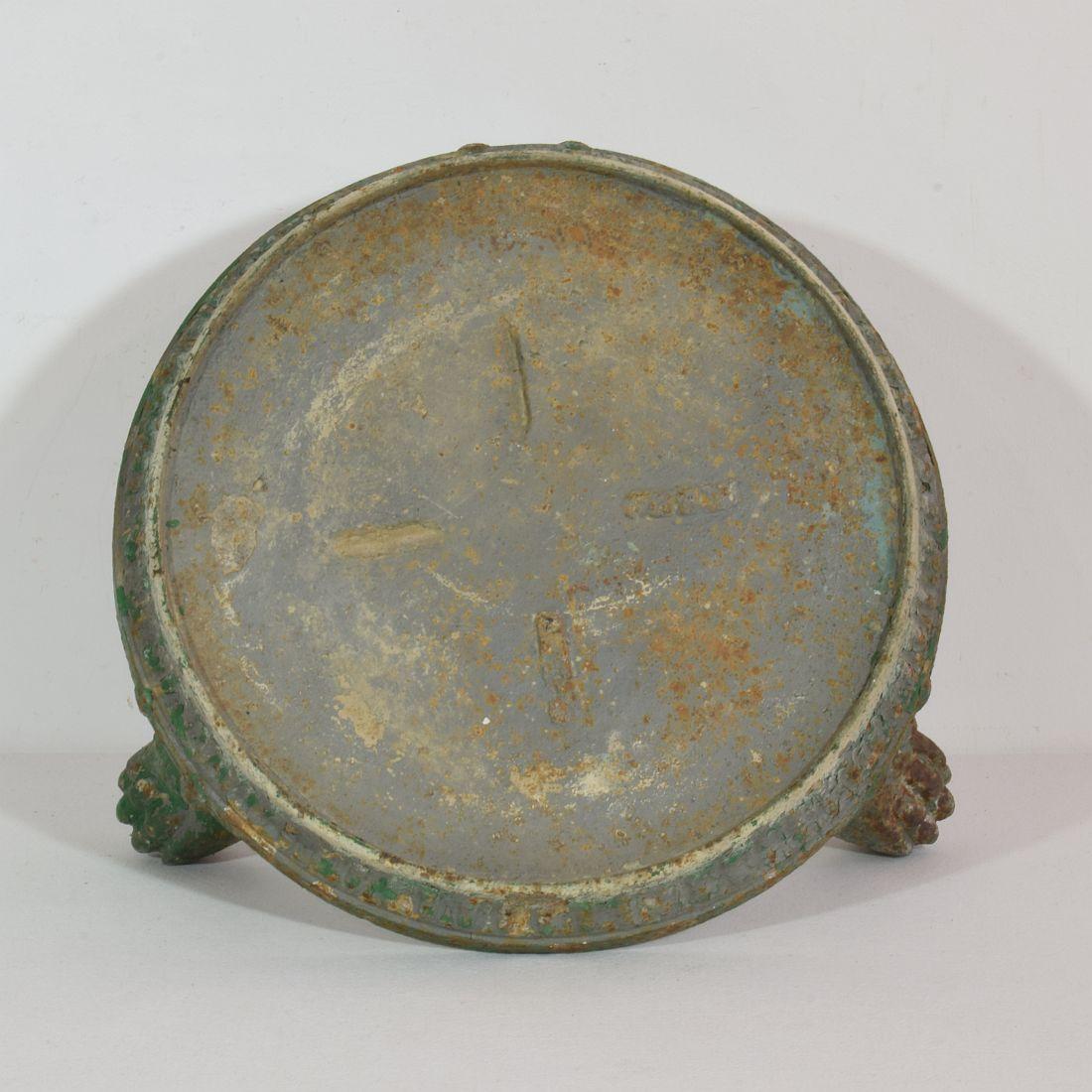 French, 19th Century, Cast Iron Plateau with Lion Claw Feet 5