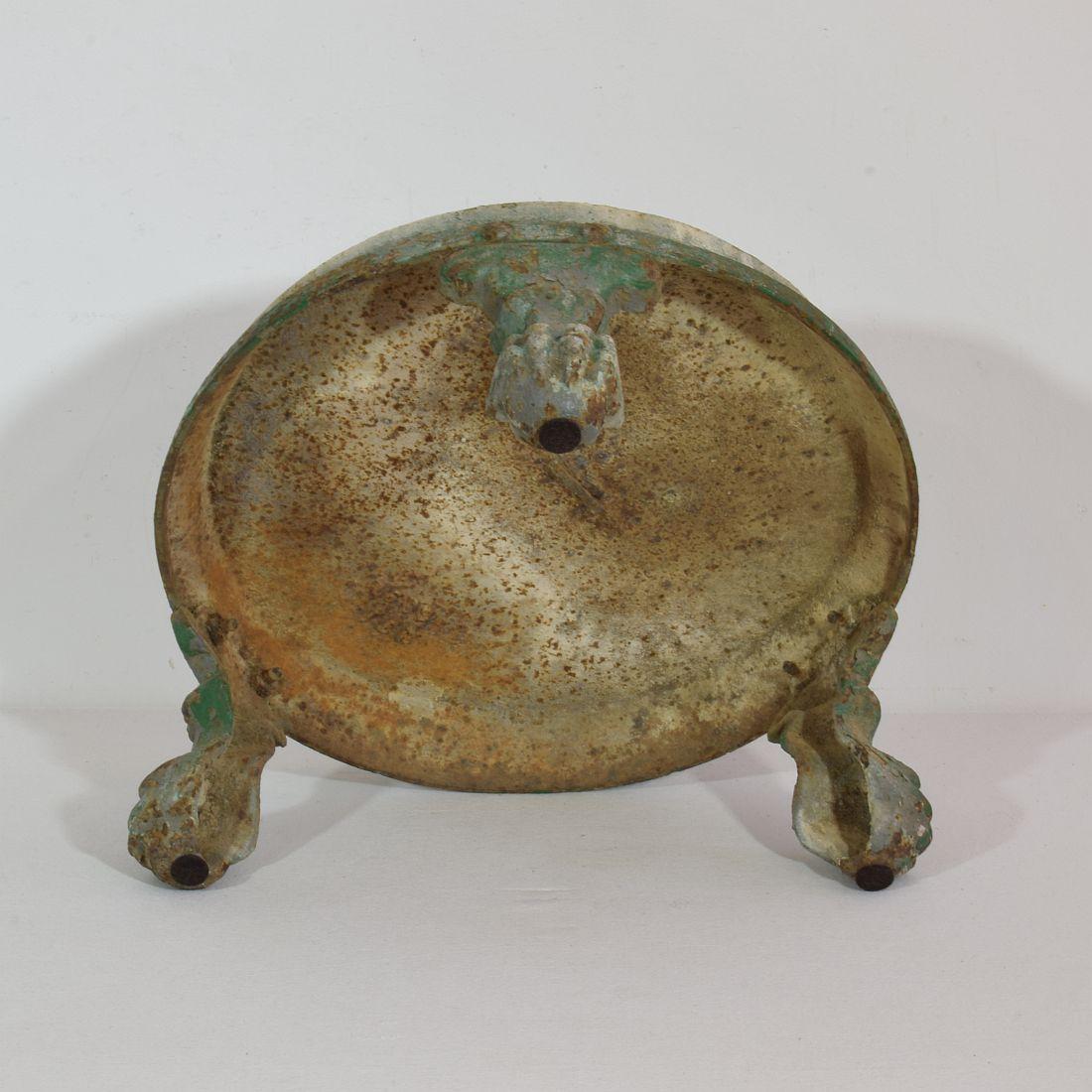 French, 19th Century, Cast Iron Plateau with Lion Claw Feet 6