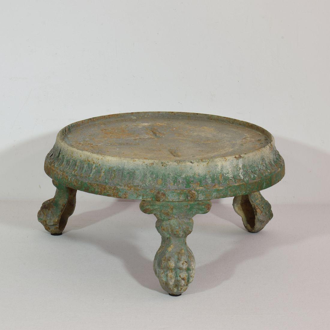 French, 19th Century, Cast Iron Plateau with Lion Claw Feet 1