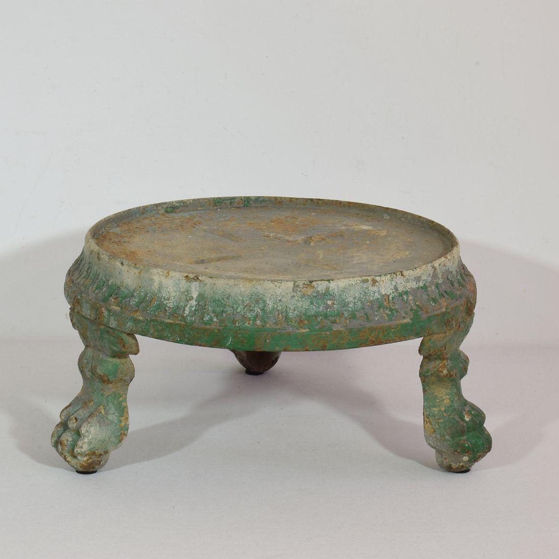 French, 19th Century, Cast Iron Plateau with Lion Claw Feet 2