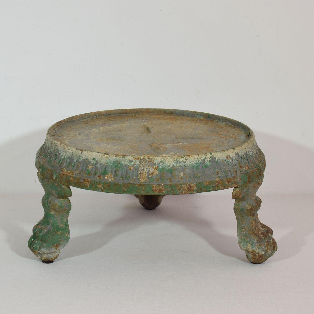French, 19th Century, Cast Iron Plateau with Lion Claw Feet 4