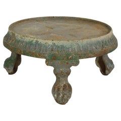 French, 19th Century, Cast Iron Plateau with Lion Claw Feet