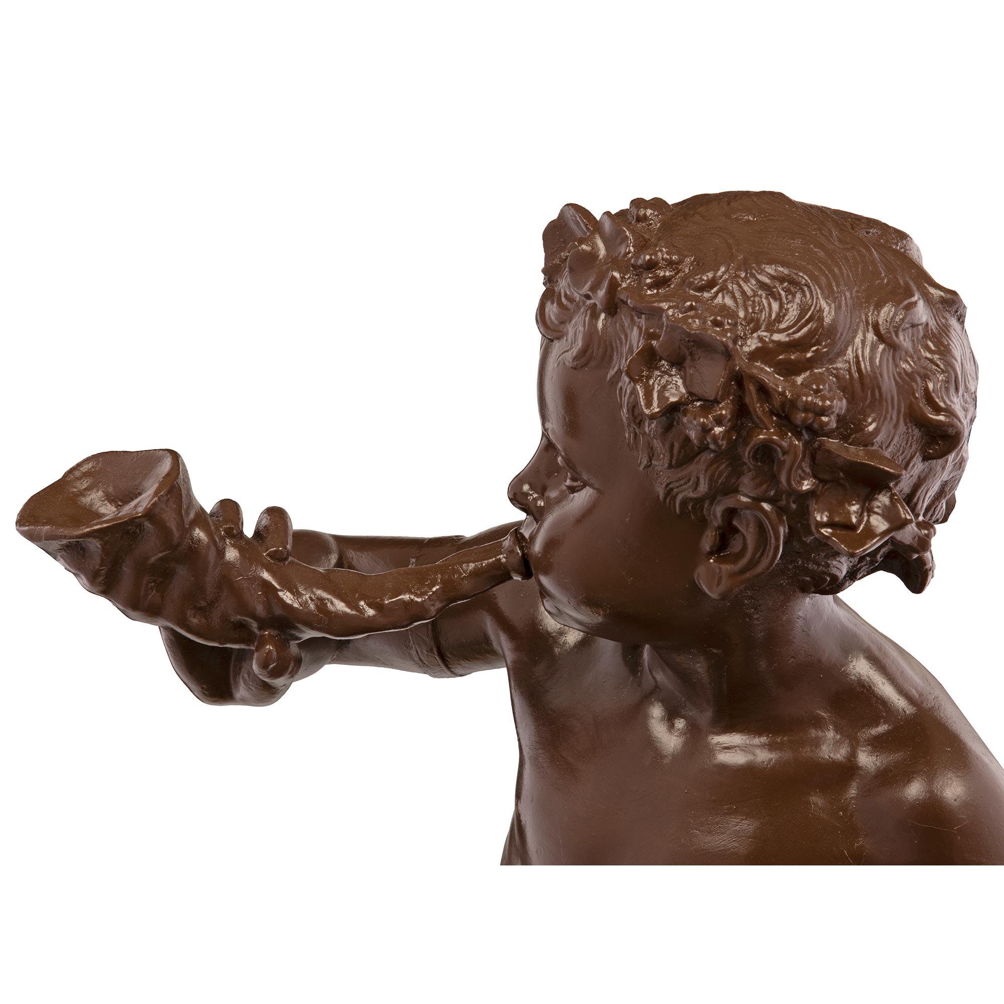 French 19th Century Cast Iron Statue of a Young Boy, Signed ‘A. DURENNE, Paris’ For Sale 3