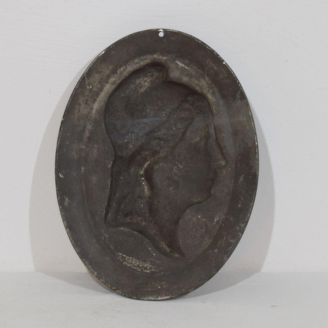 French 19th century Cast Metal Plaque Depicting Marianne For Sale 6