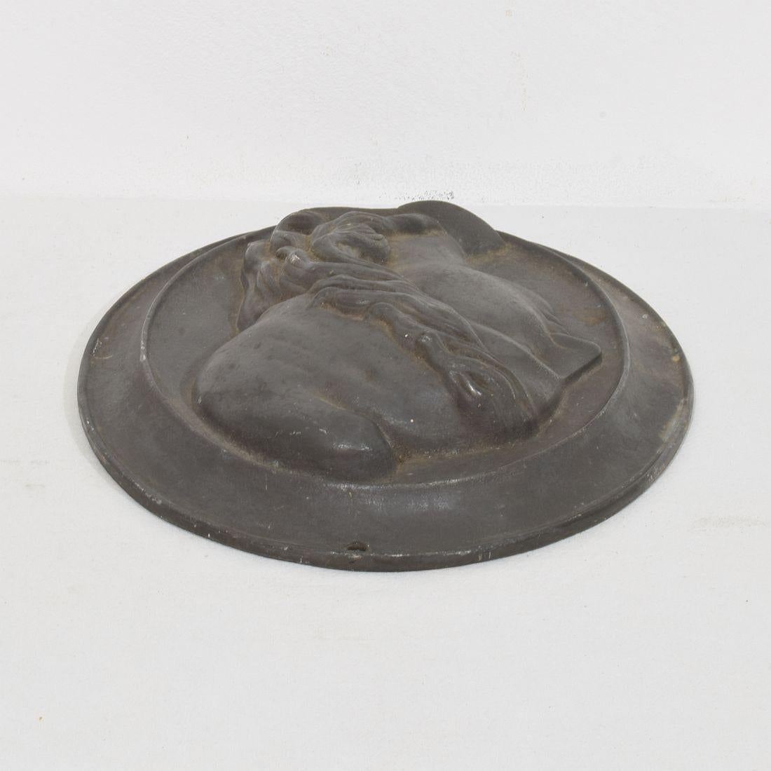 French 19th century Cast Metal Plaque Depicting Marianne For Sale 5