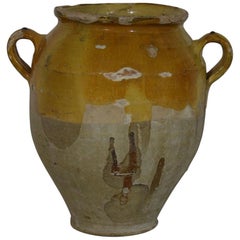 Antique French, 19th Century Ceramic Glazed Confit Jar