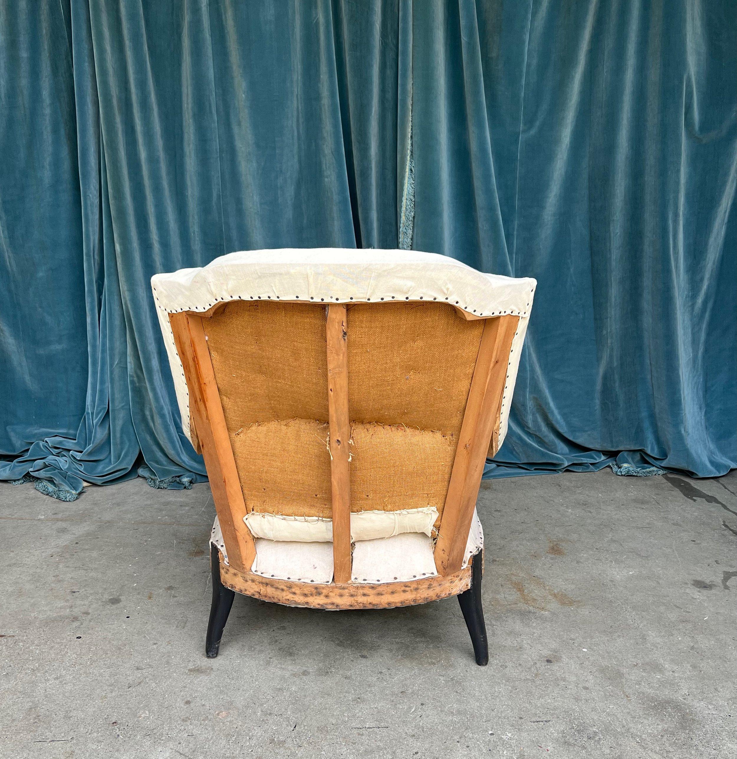 French 19th Century Chaise in Muslin For Sale 5