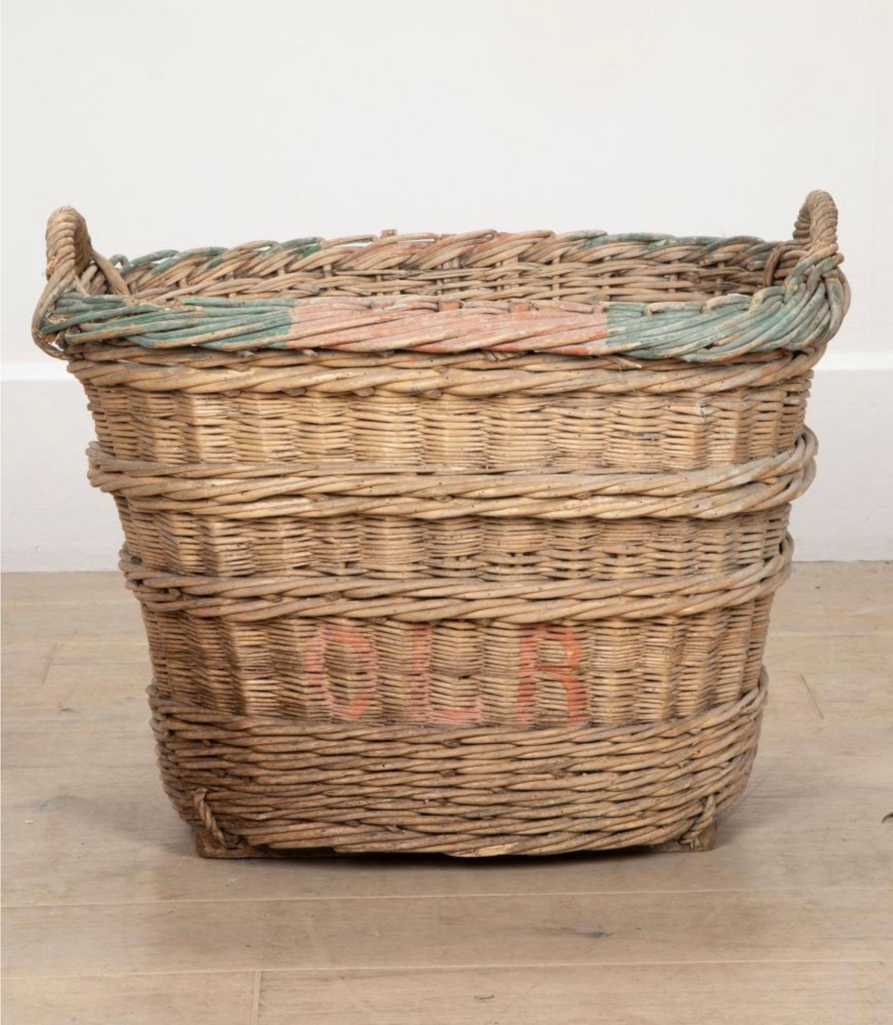 French 19th Century champagne basket with its original paint.
In good strong and sturdy condition, would be ideal for logs.
Circa 1900.