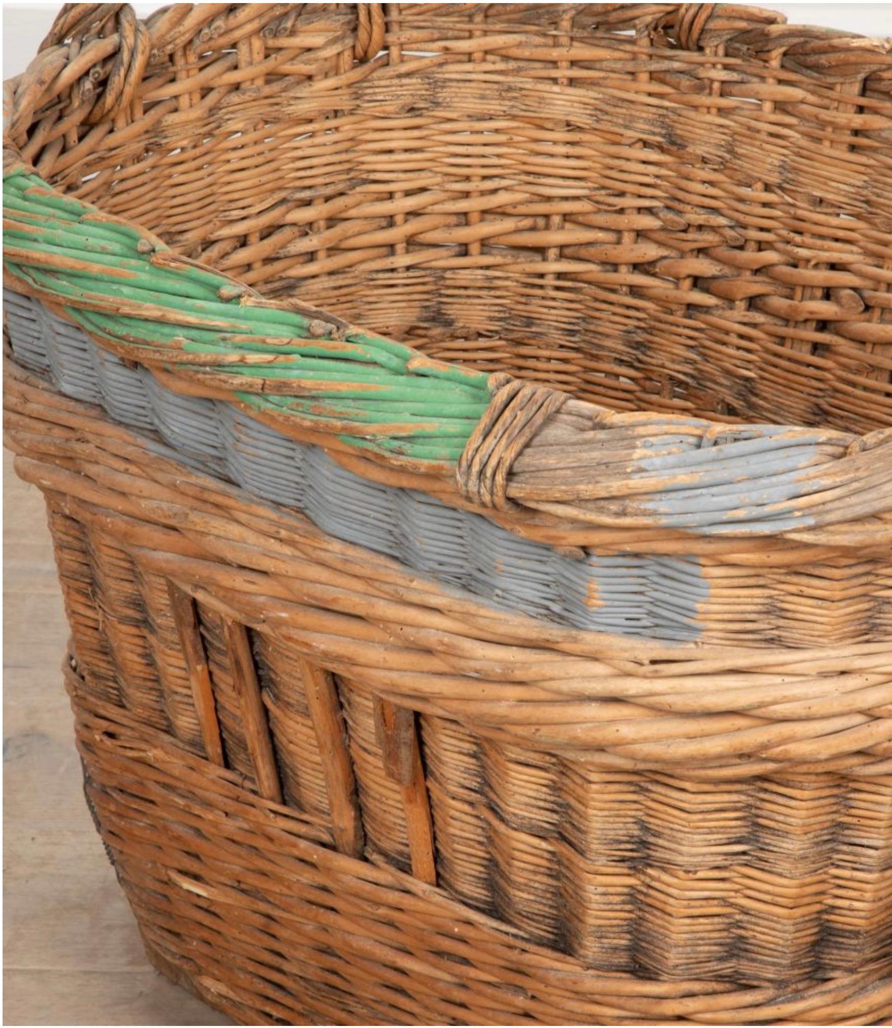 Hand-Crafted French 19th Century Champagne Basket