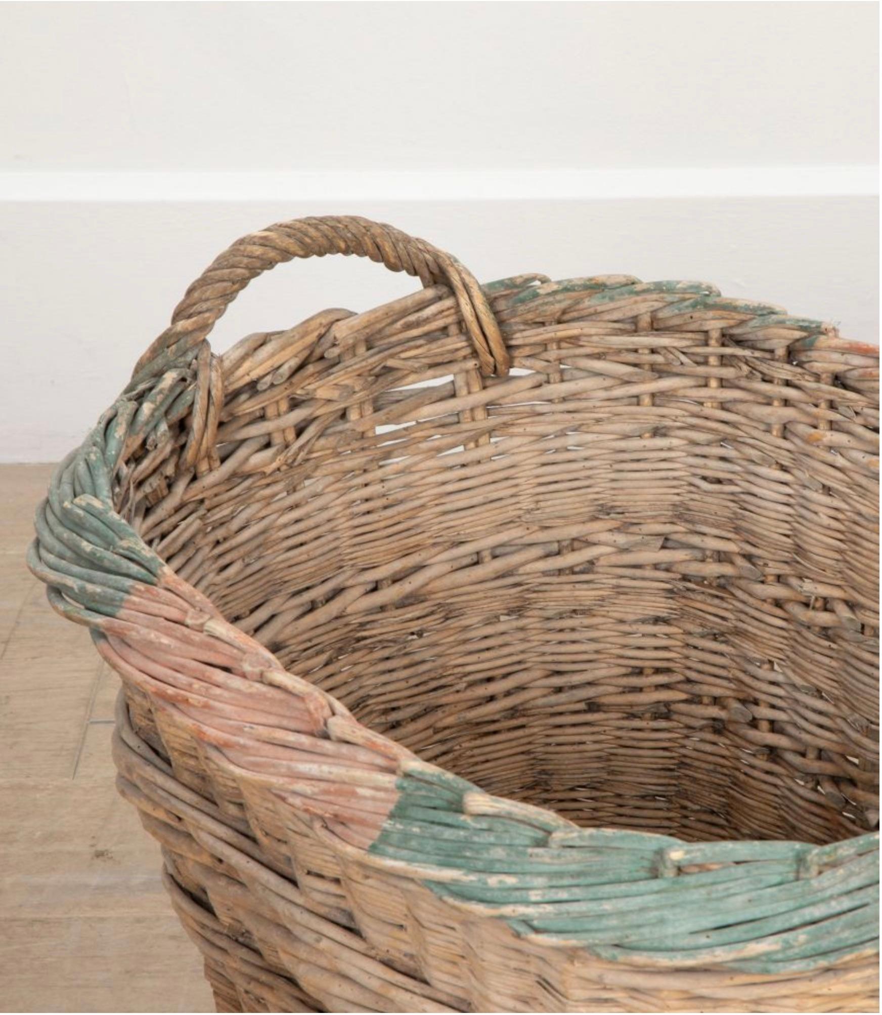 Hand-Crafted French 19th Century Champagne Basket