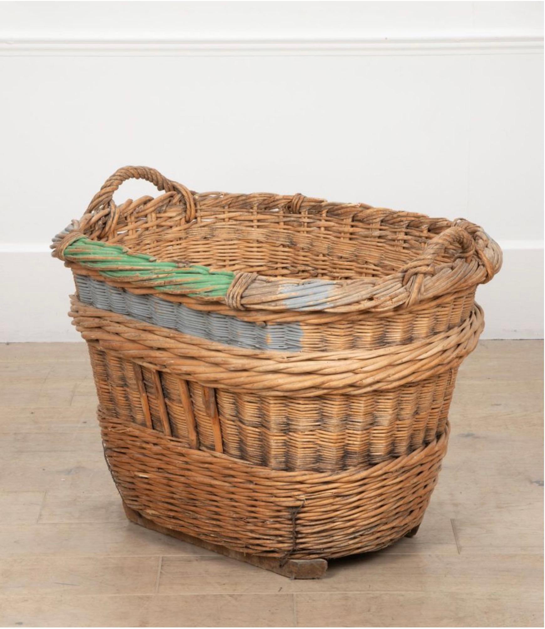 French 19th Century Champagne Basket 1