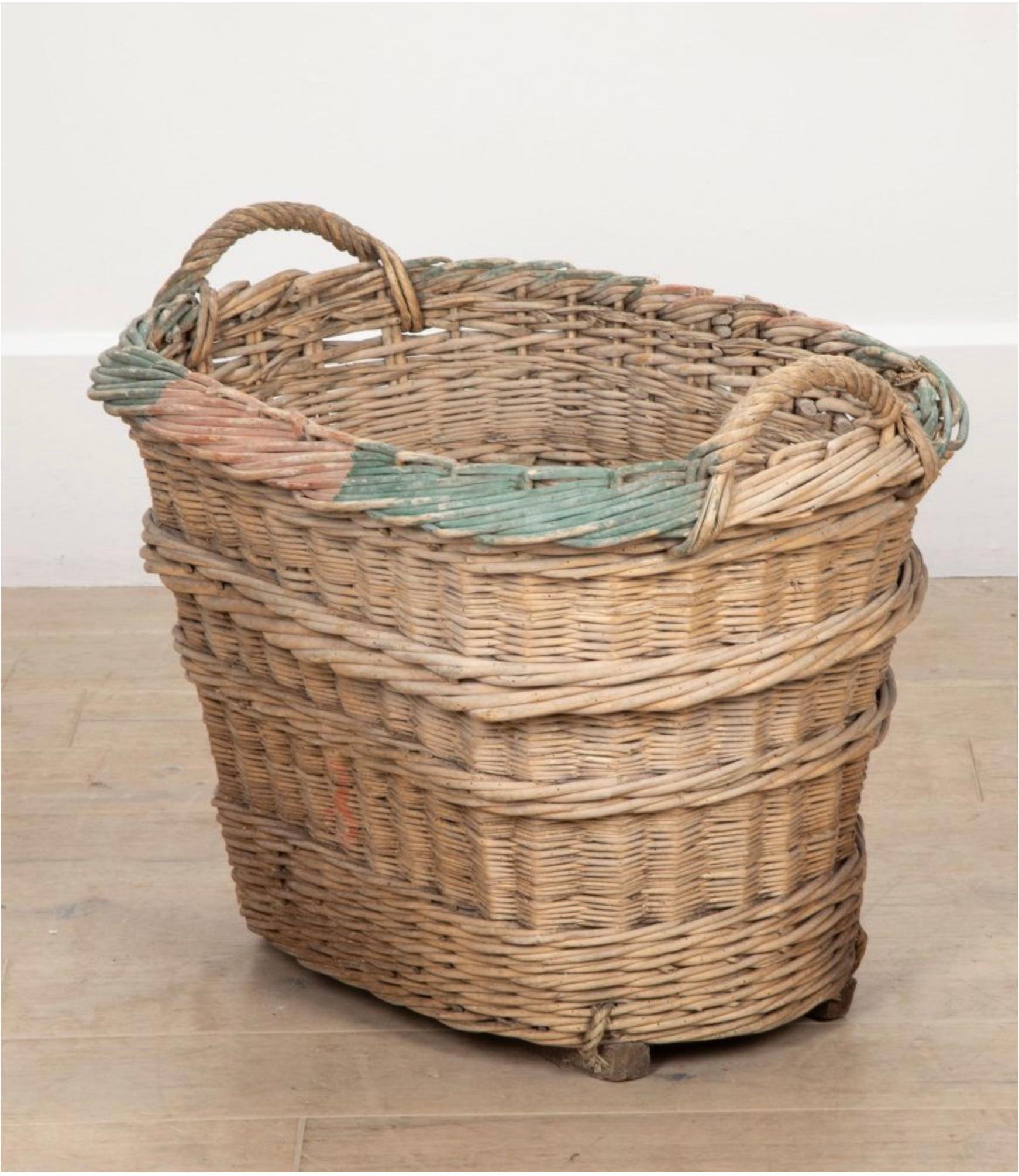 French 19th Century Champagne Basket 1
