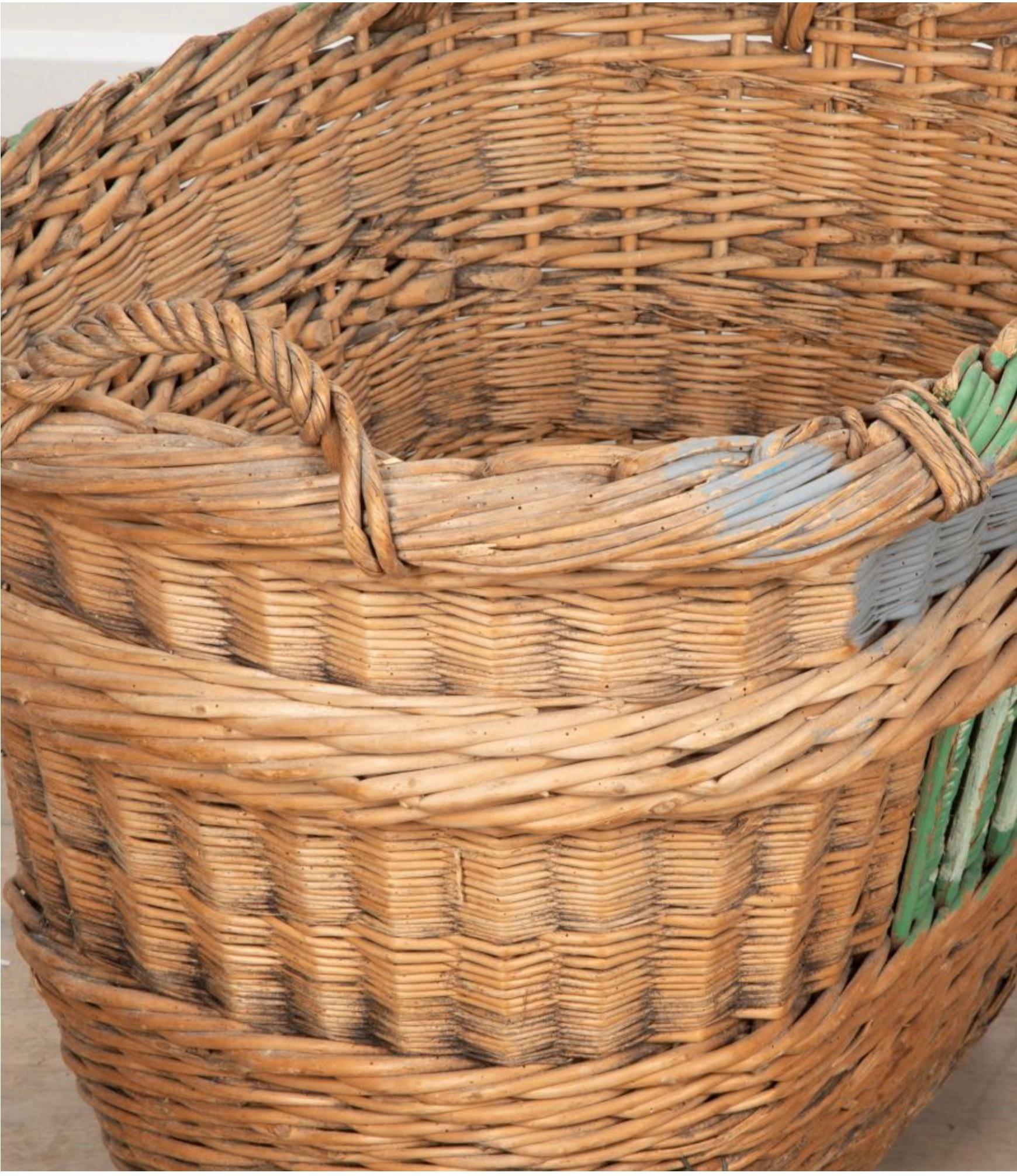 French 19th Century Champagne Basket 2