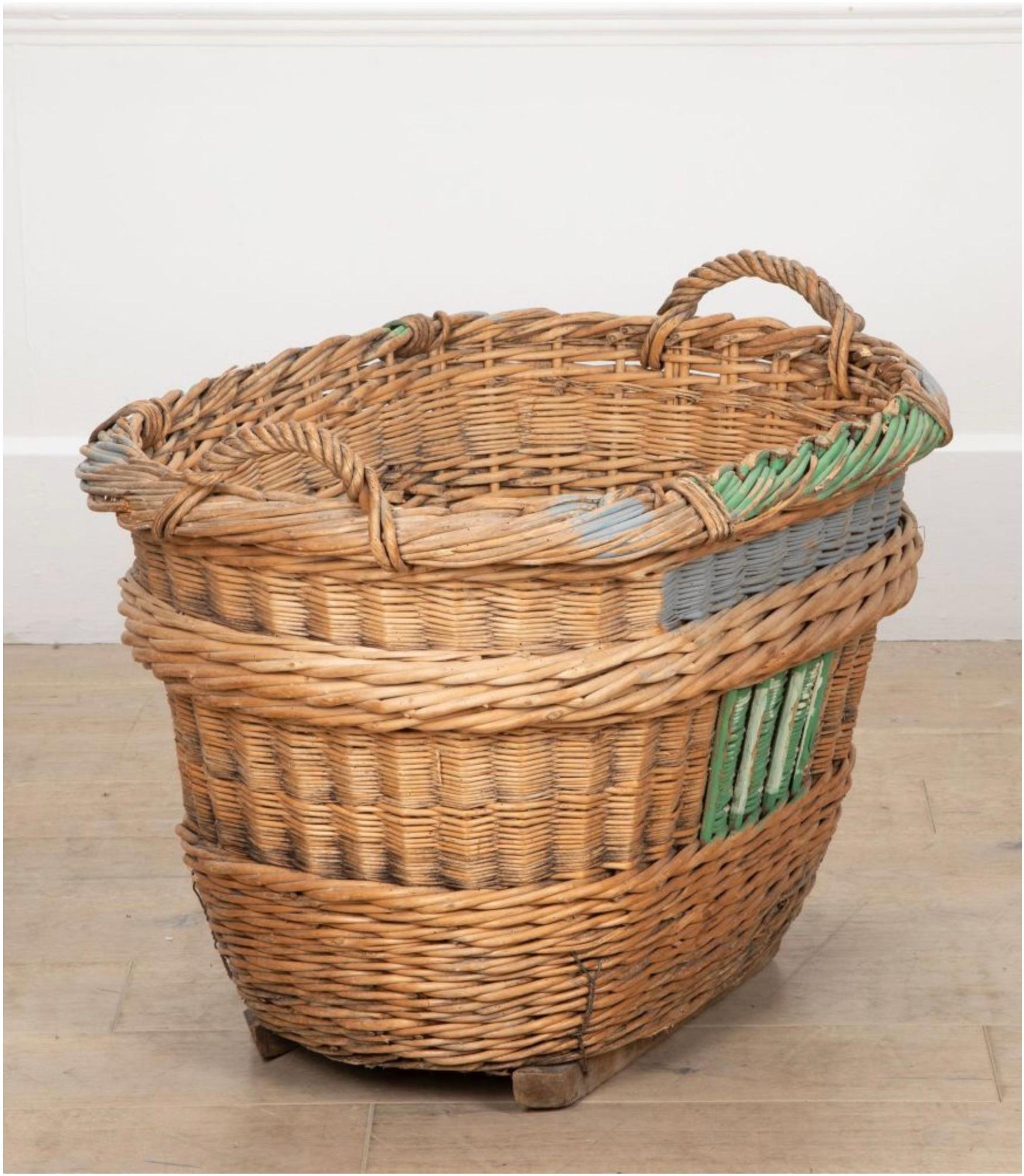French 19th Century Champagne Basket 3