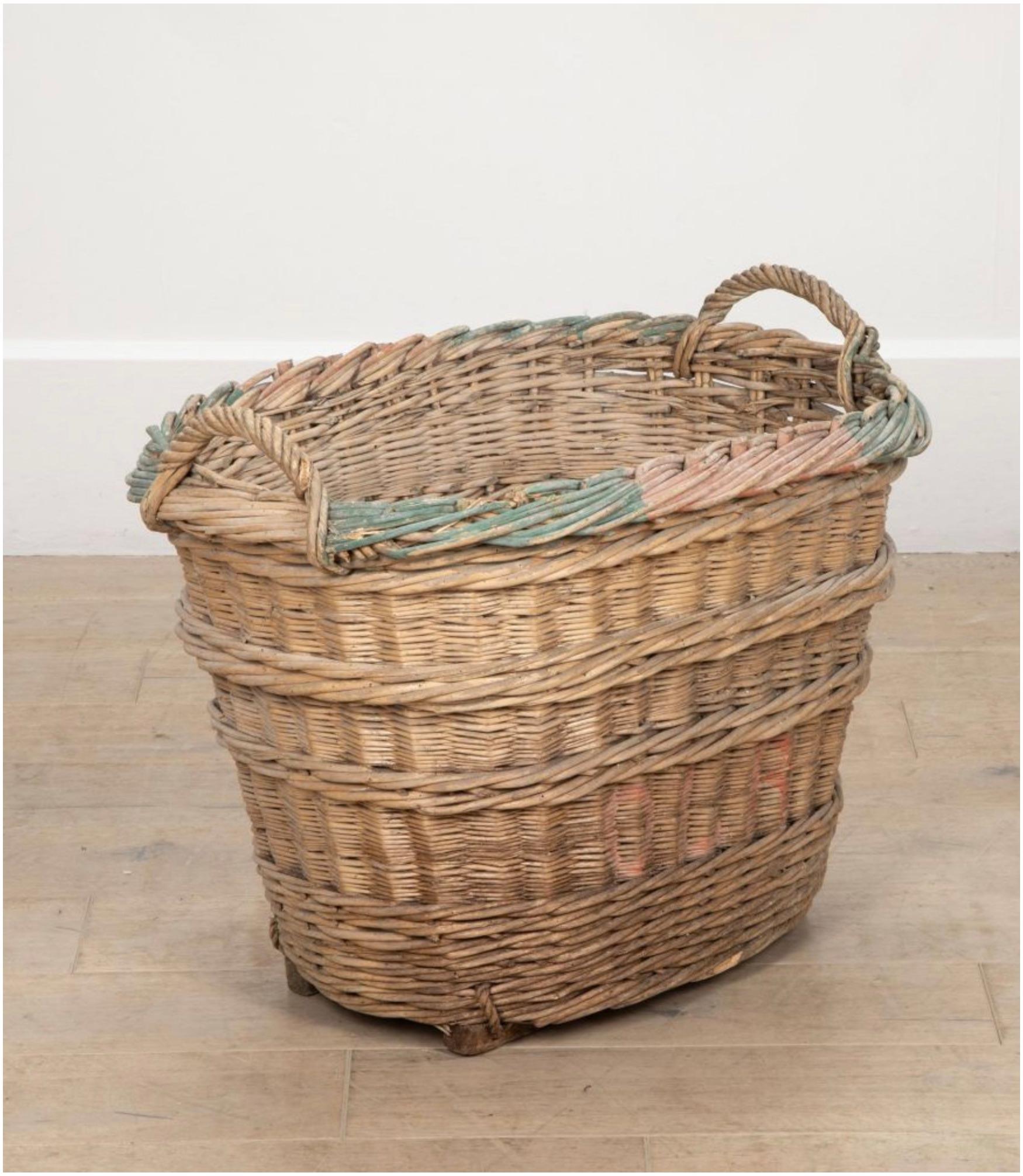 French 19th Century Champagne Basket 3