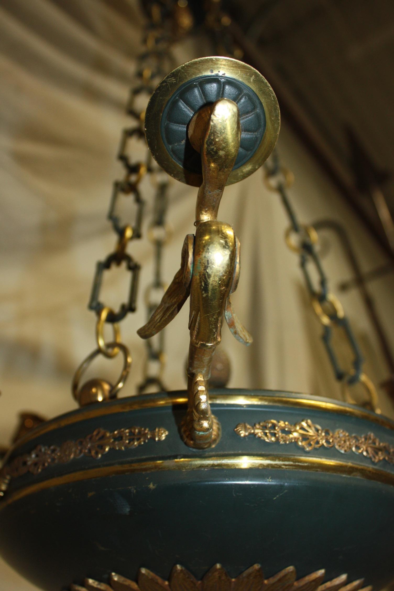 Bronze French 19th Century Chandelier For Sale