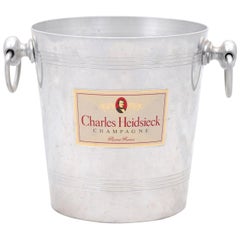 French 19th Century Charles Heidsieck Reims Champagne Bucket with Label