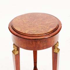 French 19th Century Charles X Guéridon Table in Mahogany and Botswana Agate