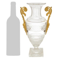 Vaso in cristallo e ormolo Charles Fr̩chon, periodo Charles X, Francia 19° secolo