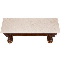 French 19th Century Charles X Period Flamed Mahogany Freestanding Console