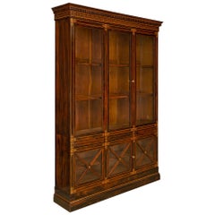 Französisch 19. Jahrhundert Charles X Periode Palisander und Ahorn Bücherregal/Vitrine