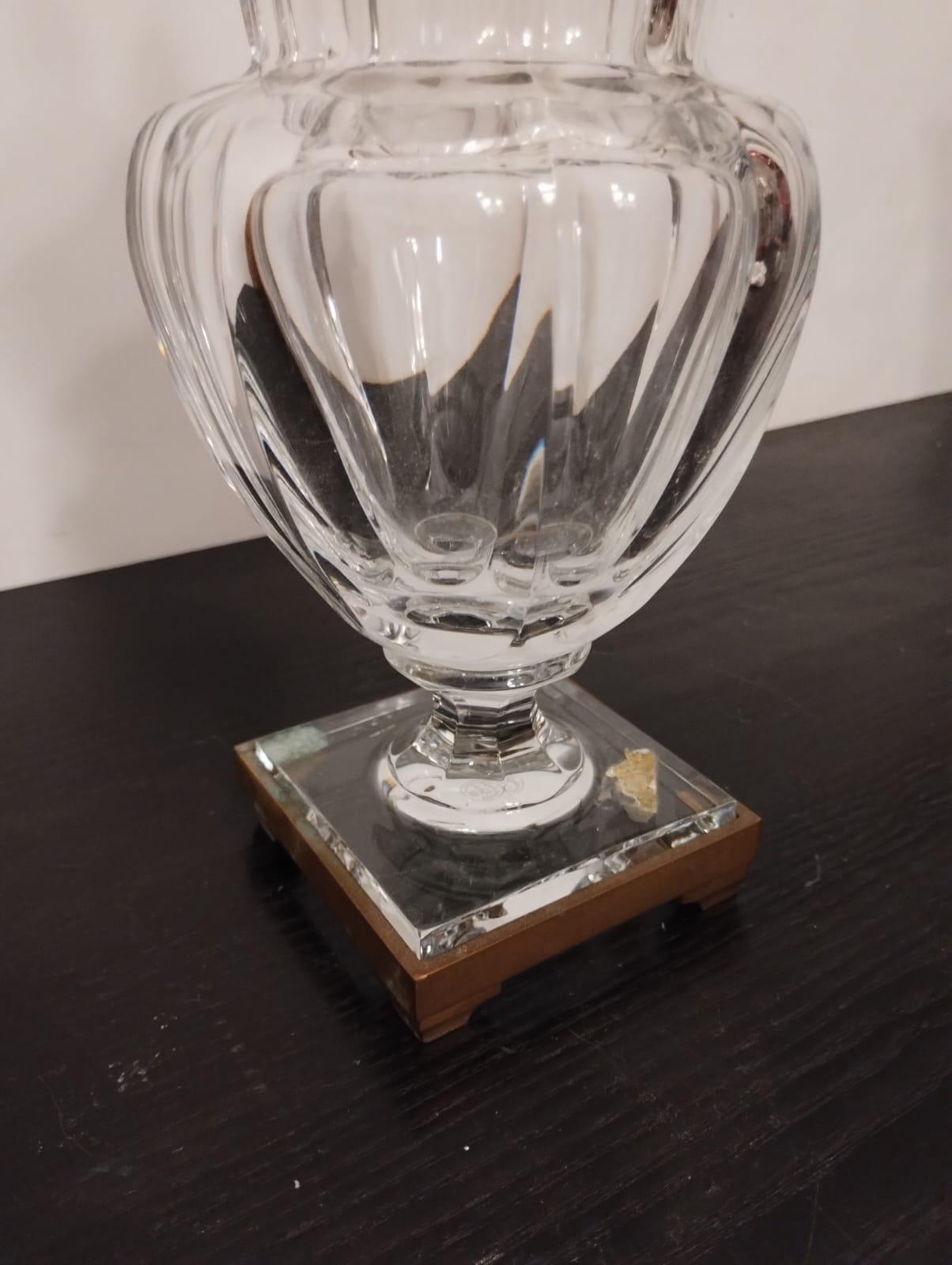 Urna francese del XIX secolo Charles X st. in cristallo e ormolatura Baccarat in vendita 8