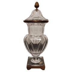 French 19th century Charles X st. Baccarat Crystal and Ormolu Urn
