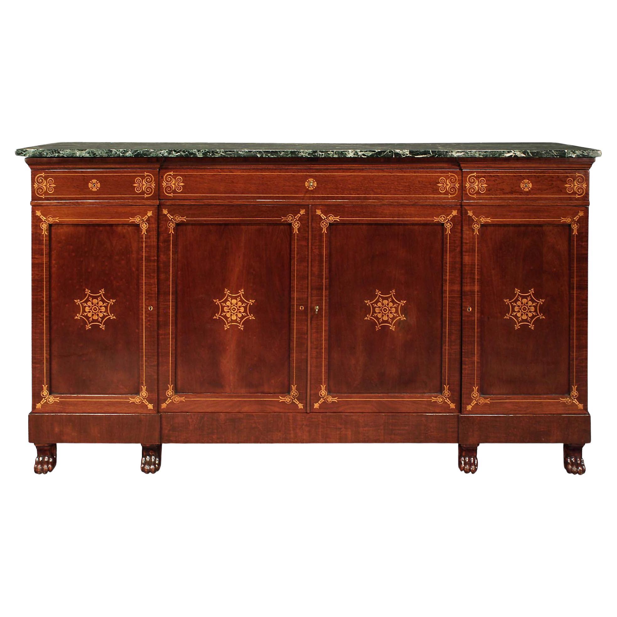 French 19th Century Charles X St. Moucheté Mahogany Buffet