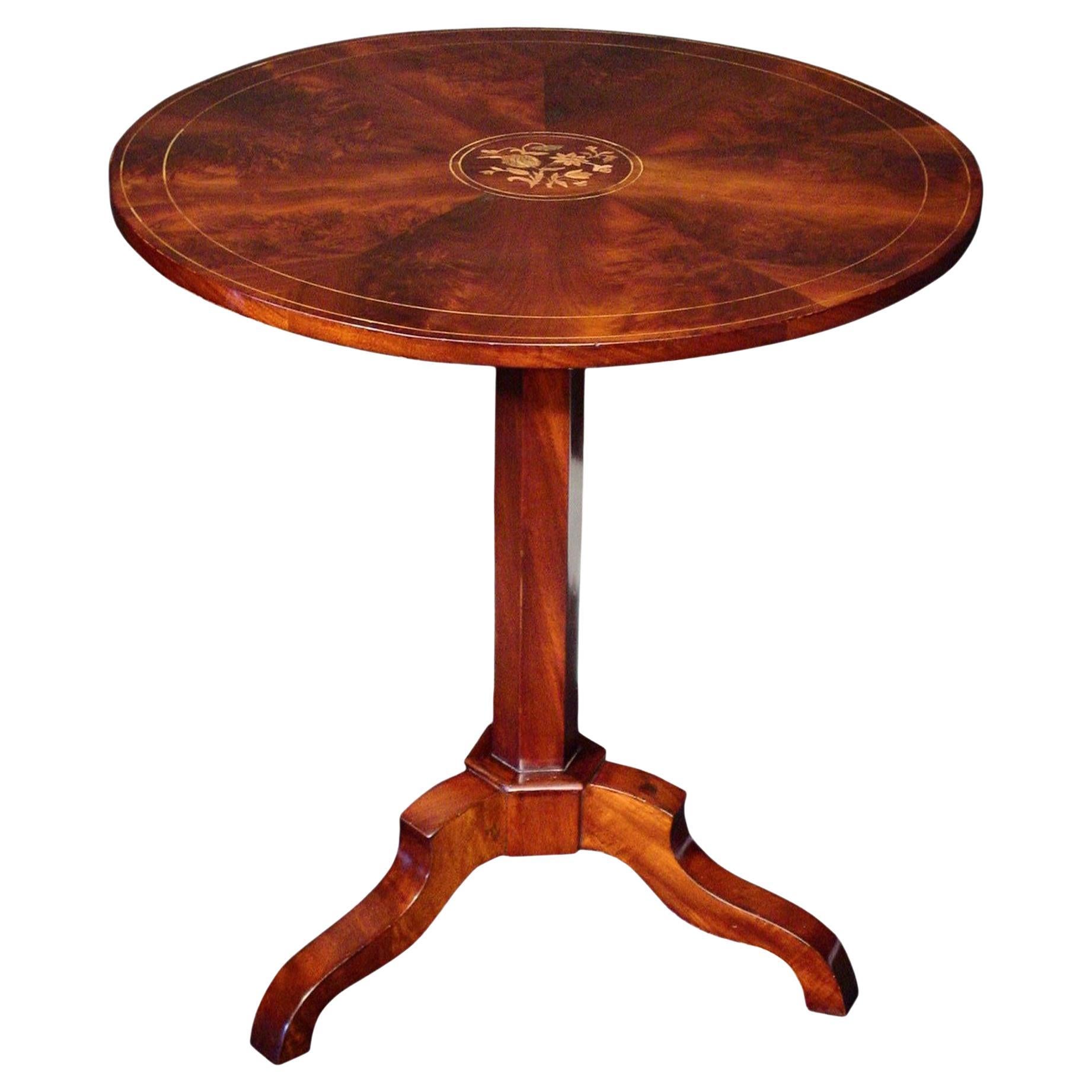 19th Century Folk Art Oak Tripod Side Table at 1stDibs