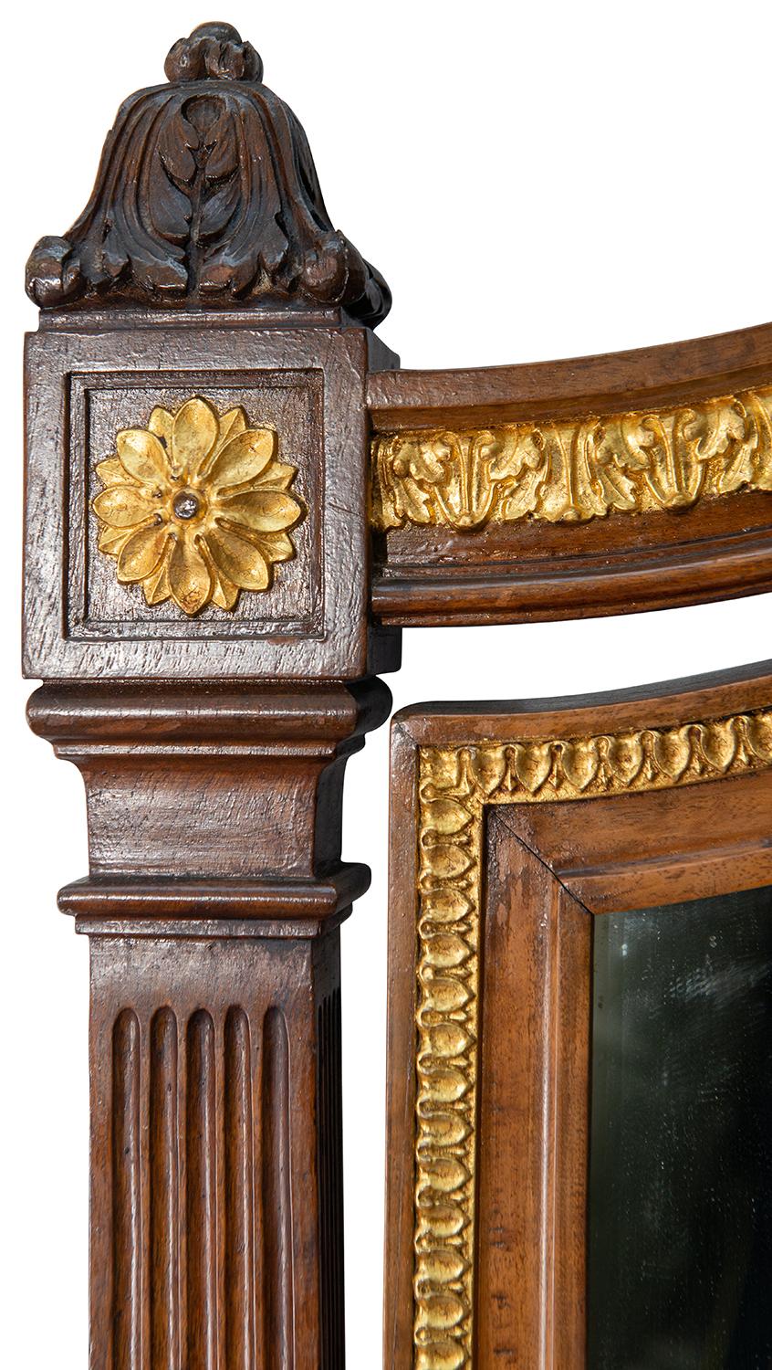 Hand-Carved French 19th Century Chavel Mirror For Sale