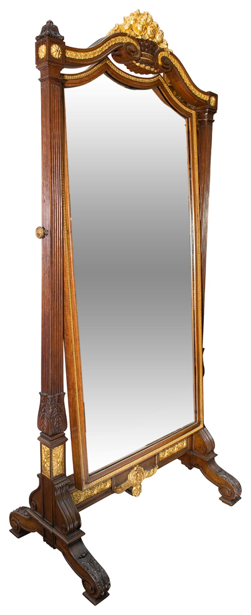 French 19th Century Chavel Mirror In Good Condition For Sale In Brighton, Sussex