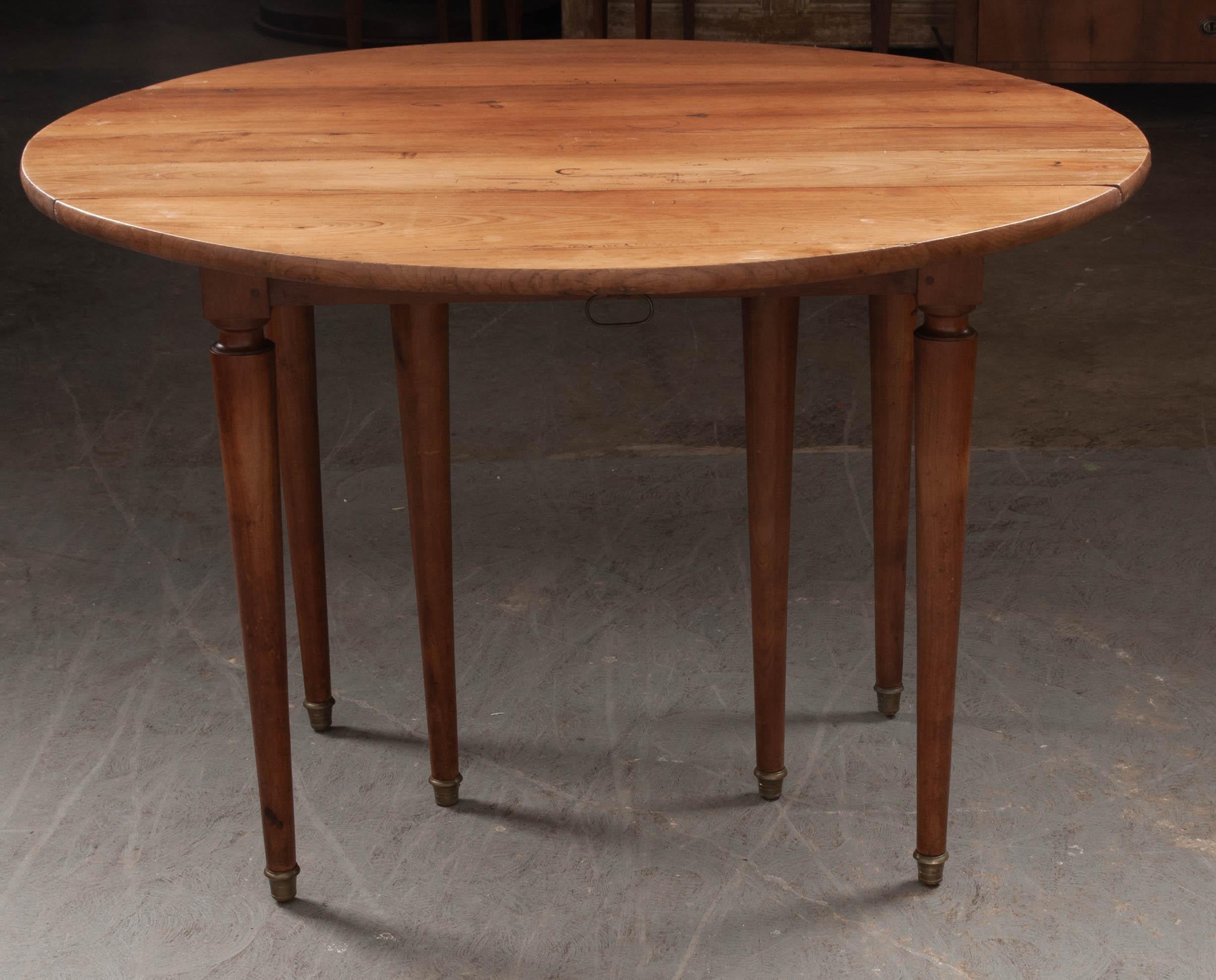 French 19th Century Cherry Extending Drop Leaf Table 2