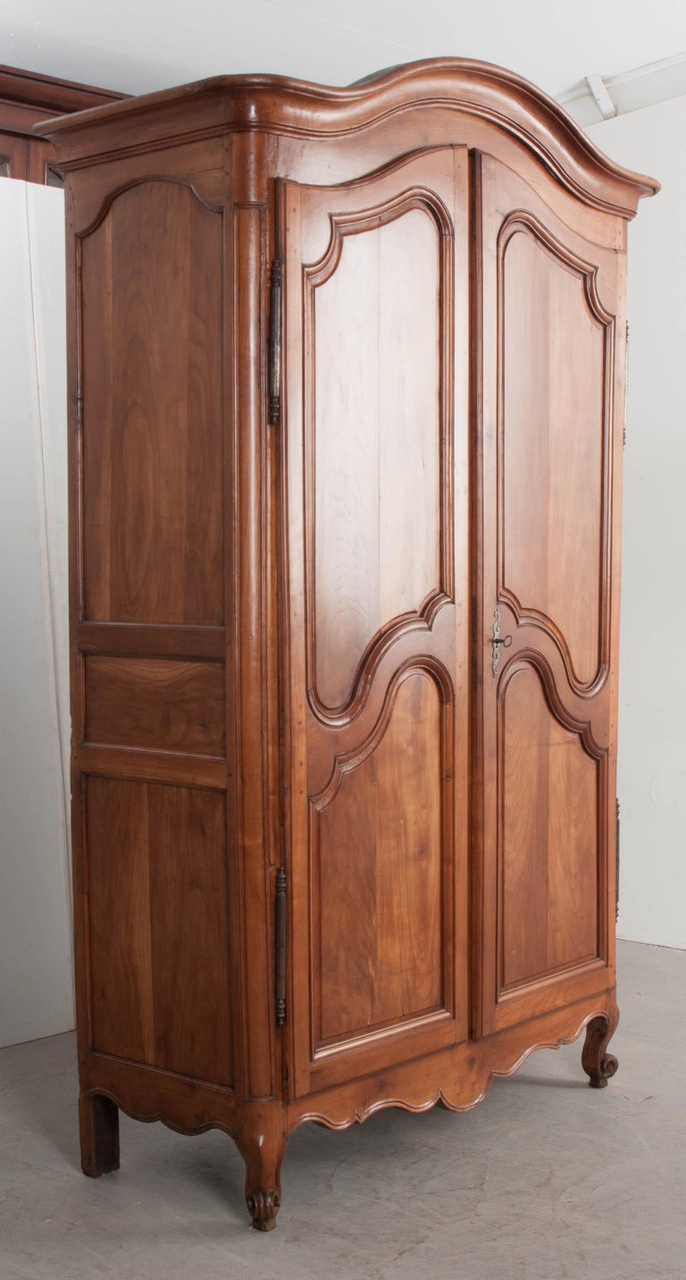 French 19th Century Cherry Louis XV Style Armoire at 1stDibs
