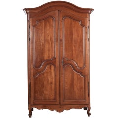 Used French 19th Century Cherry Louis XV Style Armoire