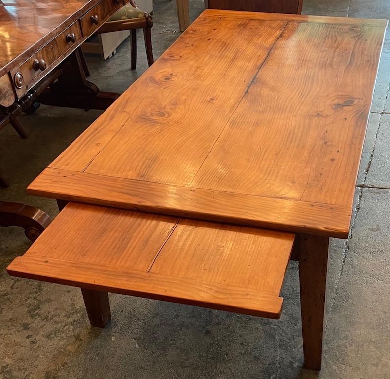French 19th Century Cherrywood Coffee Table With Extension And One Side Drawer For Sale 2