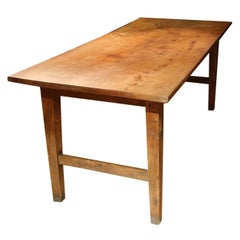 French 19th Century Chestnut Farm House Table