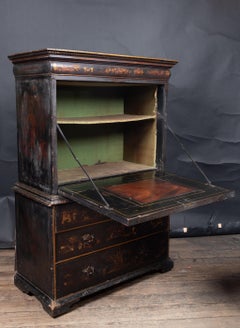 Französischer Chinoiserie-Sekretär des 19. Jahrhunderts (Secretaire Abbatant)
