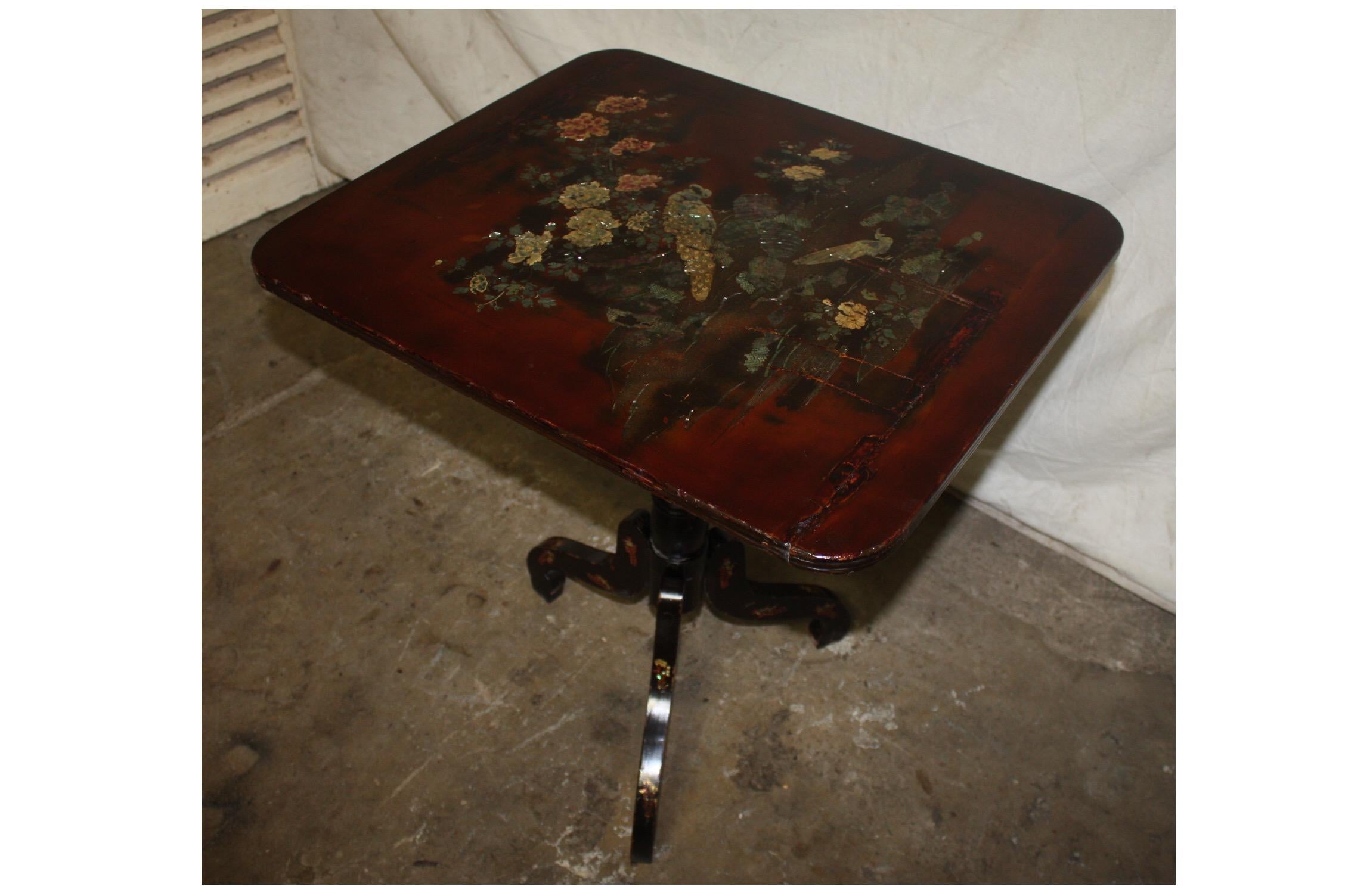 French 19th Century Chinoiserie Tilt-Top Table 6