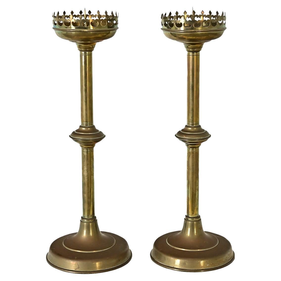 French 19th Century Church Altar Candlesticks